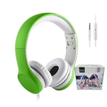 Imagem de YUSONIC Fones de ouvido infantis, duas portas de áudio para compartilhar, fones de ouvido para crianças com microfone e limitação de volume, bebês, crianças, crianças, meninos, meninas, laptop,