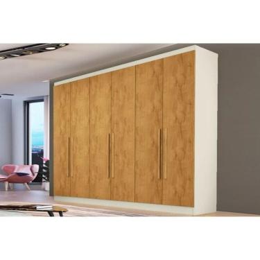 Imagem de Guarda Roupa Casal 6 Portas E 4 Gavetas Oslo Off White-peroba - Europa