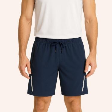 Imagem de Shorts Masculino Esportivo Tactel com Elastano Secagem Rápida com Bolsos Zíper-Masculino