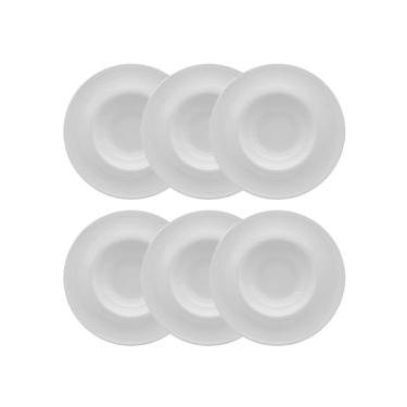 Imagem de Jogo de pratos fundos bistrô em porcelana Strauss Sable 27,5cm 6 peças