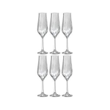 Imagem de Conjunto de Taças para Champanhe Bohemia Tulipa Optic em Cristal 170ml - 6 Peças