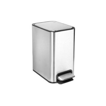 Imagem de Lixeira com Pedal Piso Docol Flat 7L Aço Inox Balde Removível