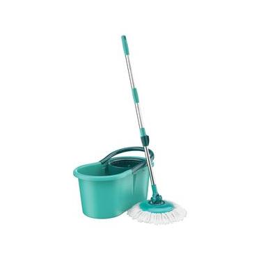Imagem de Mop Giratório FlashLimp MOP8209-VA com Balde, Cabo Telescópico e Refil  Verde Água