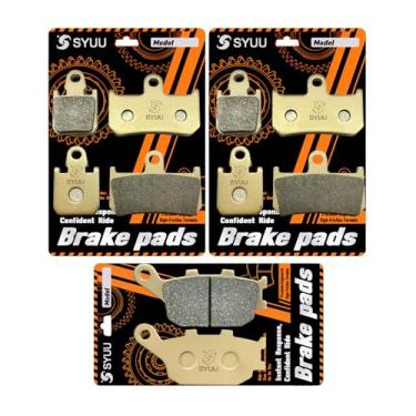 Imagem de S SYUU Kit de conjunto de pastilhas de freio dianteiras traseiras de motocicleta confiável de alto desempenho compatível com Yamaha Yzfr1 Yzf-R1 YZF R1 2007 2008 2009 2010 2011 2013 2014 - baixo