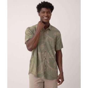 Imagem de Camisa Masculina Estampada MR-66028 - MARISA, Verde, GG