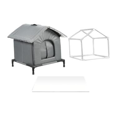 Imagem de Fxzqgnh Casinha Elevada E Portátil para Gatos, Feita de Tecido Oxford, para Uso Externo – Ideal Como Abrigo para Gatos Selvagens Durante O Inverno, No Jardim