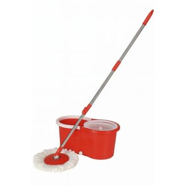 Imagem de MOP Giratório Premium, Balde 8L, Cabo Ajustável 118-125cm, Sistema Rotação 360°, Refil Microfibra, para Limpeza de Porcelanato, Madeira e Piso Frio