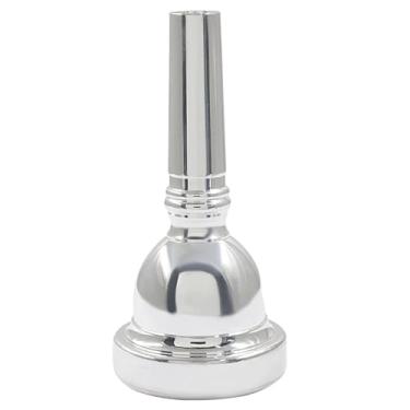 Imagem de Cionyce Bocal de trombone 12C, projetado com precisão para um tom rico e aderência confortável, ideal para prática e desempenho (prata)