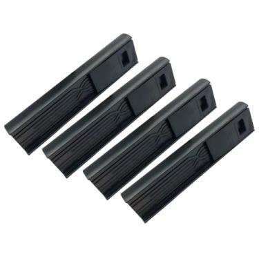 Imagem de 4 peças de estojo de palheta de clarinete de plástico para saxofone caixa de suporte de palheta para clarinete de dois lados, caixa de armazenamento para suporte de palheta para saxofone, preta