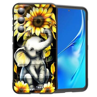 Imagem de CICPLKSE Capa para Galaxy A25 5G, silicone premium com [forro de microfibra macio antiarranhões] Capa protetora para celular à prova de choque para Samsung Galaxy A25 5G 6,5 polegadas 2023, elefante