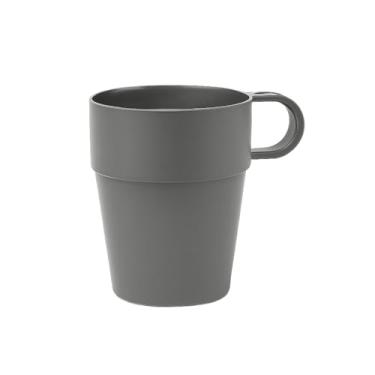 Imagem de Kit 6 Copos Plásticos 550ml BPA Free Empilháveis para Crianças Micro-ondas(Xícara Cinza,12)