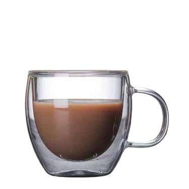 Imagem de Xícara De Vidro Duplo(80ml Com alça 2 peças)