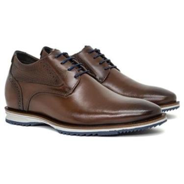 Imagem de Sapato Social Masculino Rafarillo Alth Palmilha Aumenta Altura +7cm Cadarço Semi - Brogue 67051-Masculino