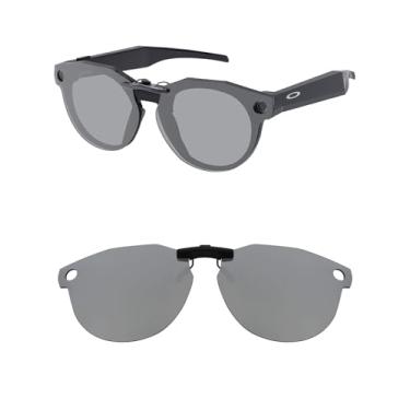 Imagem de HILEEN Clip-on polarizado para óculos de sol Oakley Meta HSTN OW8002 51 mm, Prata, 51mm