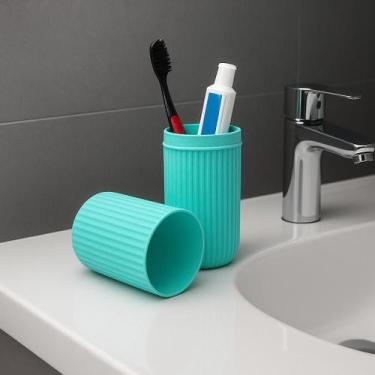 Imagem de Porta Escova e Pasta de Dente Estojo Multiuso Para Viajem Plasútil Com