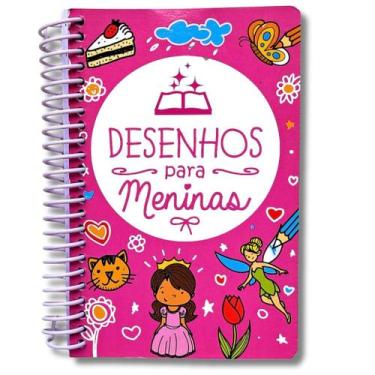 Imagem de Livro de Colorir Desenhos Para Meninas - Livro em Espiral - Infantil -