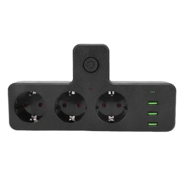 Imagem de Hilitand Extender de Outlet, 3 Pontos de Venda 3 Portas USB 1 Tipo C Controle da Troca de Proteção contra Sobrecarga para a Sala de Jogos Em Casa RV
