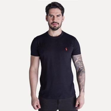 Imagem de Camiseta Básica Slim Fit Preta-Masculino