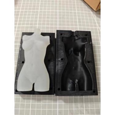 Imagem de Molde de Silicone para Modelo Anatômico – Detalhes Precisos para Ensino e Projetos (Laranja)