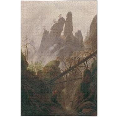 Imagem de Pintura de gato branco 500 peças quebra-cabeças para adultos quebra-cabeça tecnológico presentes quebra-cabeças difíceis pintura de arte floral personalizada, 52 cm x 37,8 cm