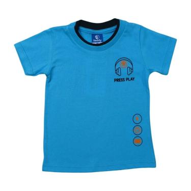 Imagem de Camiseta Infantil Manga Curta Estampa Press Play 18287 - Teddy-Masculino