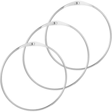 Imagem de 3 peças de anéis grandes para fichário de 15 cm de aço banhado grande anel de metal argola anéis de metal para artesanato cartões de índice chaveiros de papel chaveiro de organização de escritório