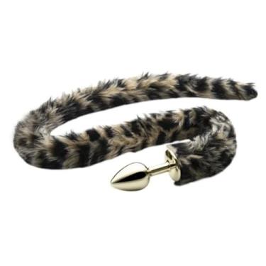 Imagem de Plug Anal 6,8 x 3,2cm Com Rabo Longo Tamanho P Brinquedo Erótico Acessório Anal 268