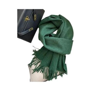 Imagem de Cachecol Longo De Lã E Cashmere Para Mulheres, Xale Sólido, Pashmina, 