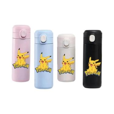 Imagem de Garrafa Térmica Infantil De Aço Inoxidável Grande Capacidade Pokémon P