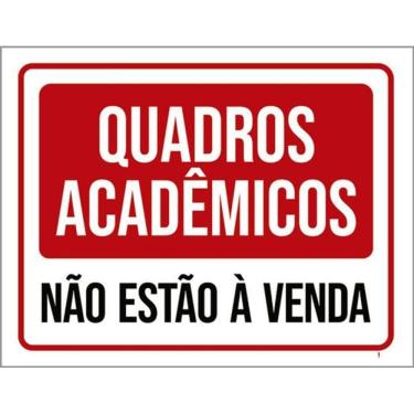 Imagem de Kit 3 Placas Quadros Acadêmicos Não Estão Venda 36X46