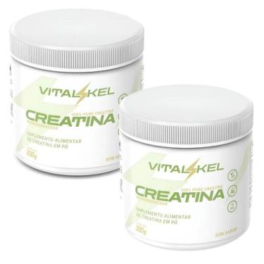 Imagem de 2x Creatina Monohidratada VitalKel 100% Pura e Certificada 300g