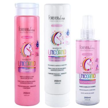 Imagem de Kit Magia de Unicórnio Sh + Condic + Body  Forever Liss