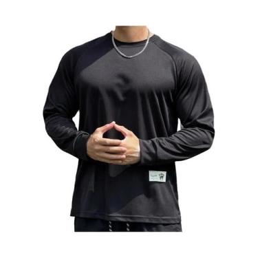Imagem de Camiseta De Corrida Masculina De Manga Longa, Moda De Outono, Top De T