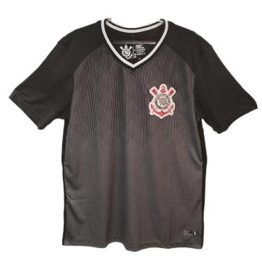 Imagem de Camiseta Corinthians Gola V Licenciada Coimbra - Preta-Masculino