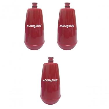 Imagem de Kit 03 Un Refil E05 Para Torneira Filtro Original Acquabios Bica Movel Vermelho Com Red...