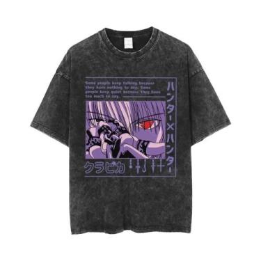 Imagem de Camiseta Masculina Casual Y2K Hunter X Hunter Com Gola Redonda E Manga