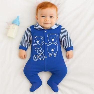 Imagem de Macacão Fofo Para Bebe Tecido Leve Confortável Roupa Tip Top Menino ou