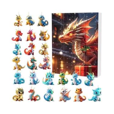 Imagem de Calendário Do Advento De Natal Com Tema De Dinossauro, 24 Dias, Brinqu