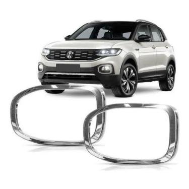 Imagem de Aplique Aro Cromado Farol De Milha VW TCross T-Cross - CROMAX