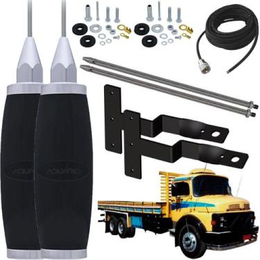 Imagem de Antena Móvel Inox Px 2,70 metros B-2003P Alongador 60cm Cabo 5,5 metro