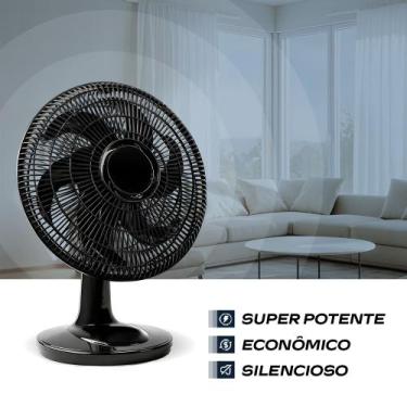 Imagem de Ventilador 40Cm De Mesa Preto 127V 80W - Sem Marca, 110V