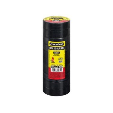 Imagem de Fita Isolante Antichama 930 para Isolamento Elétrico Cabeamentos e Enfaixamentos Preto Adelbras
