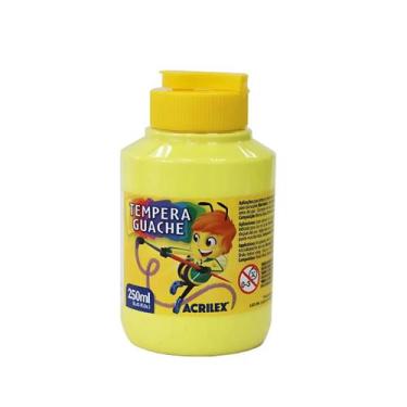 Imagem de Tinta Guache Acrilex 250ml Lavável Escolar Infantil Não Tóxica Para Ar