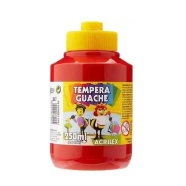 Imagem de Tinta Guache Acrilex 250ml Lavável Escolar Infantil Não Tóxica Para Ar