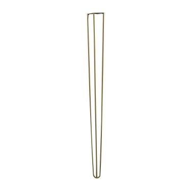 Imagem de Pé de Mesa Aparador G41 Hairpin Legs Metal 90cm Dourado para Mesa de Canto e Rack Gran Belo