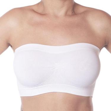 Imagem de Top Bustier Fit Loba sem Costura, M, Branco