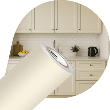 Imagem de Vinil Creme Marfim Envelopar Móveis Fórmica Satin 0,61x8m - IMPRIMAX