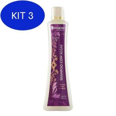 Imagem de Kit 3 Shampoo com Algas Midori  - 500Ml