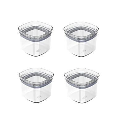 Imagem de Kit 4 Potes Hermético Organizador Ou Block 0,45 Litros - Natural