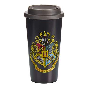 Imagem de Caneca de plástico para viagem com brasão de Hogwarts - Mercadoria Harry Potter oficialmente licenciada